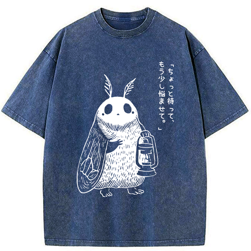 Kyoto-Lion Moth of Overthinking Washed T-Shirt