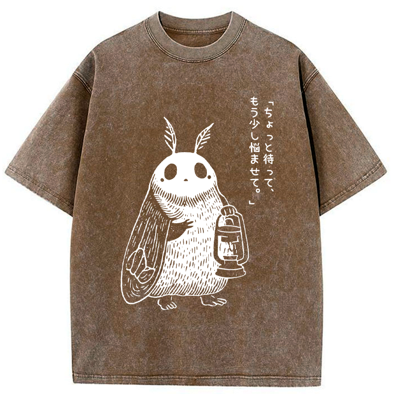 Kyoto-Lion Moth of Overthinking Washed T-Shirt