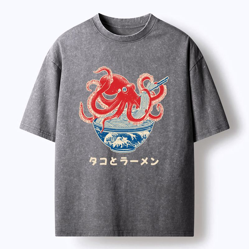 Kyoto Lion Washed T-Shirt for Daily Wear