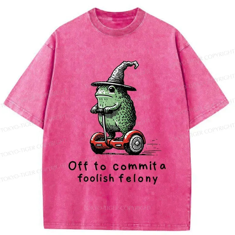 Japanese Frog Riding Balance Scooter T-Shirt