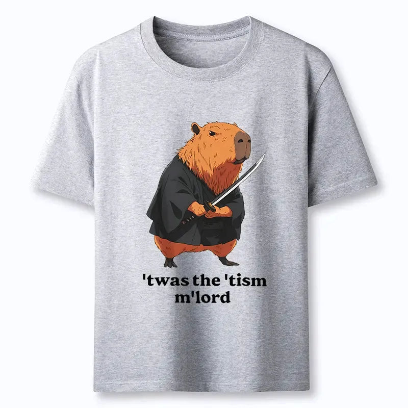 Samurai Capybara T-Shirt for Daily Wear