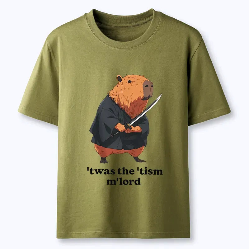 Samurai Capybara T-Shirt for Daily Wear
