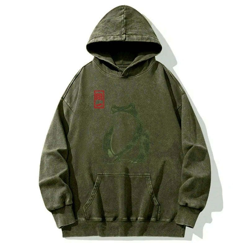 kyoto lion washed hoodie for daily wear