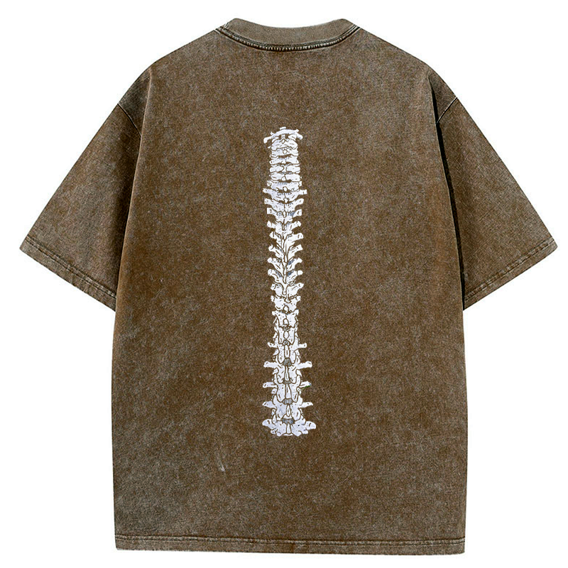 japanese vintage washed t-shirt for streetwear