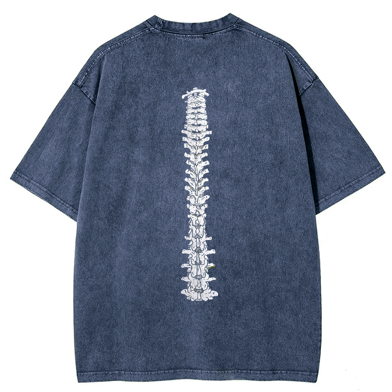 japanese vintage washed t-shirt for streetwear