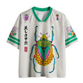 Kyoto-Lion Patterned Beetle Mesh Jersey
