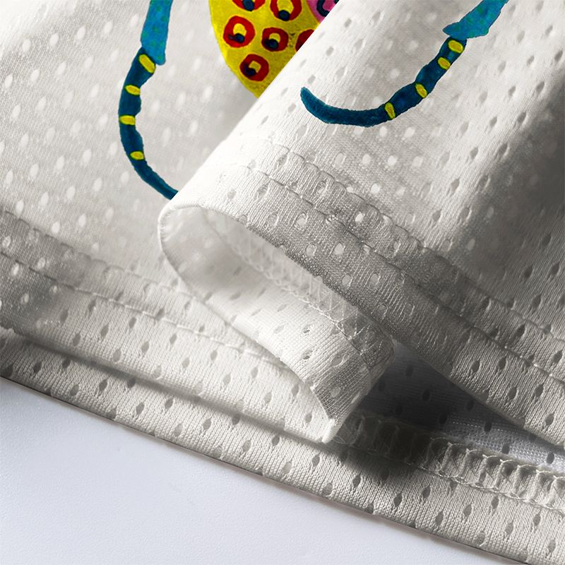 Kyoto-Lion Patterned Beetle Mesh Jersey