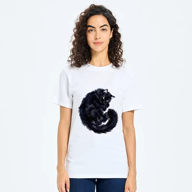Japanese cat t-shirt for daily wear