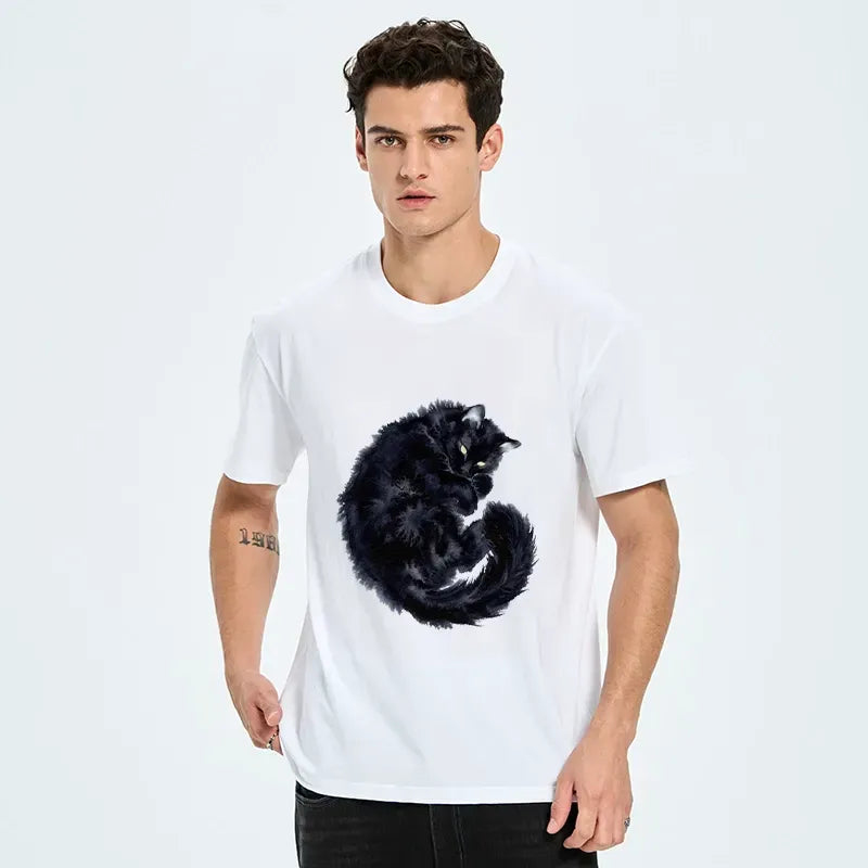 Kyoto-Lion Dark Cat Rest Mode Classic T-Shirt