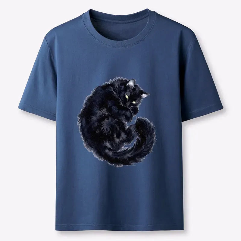 Kyoto-Lion Dark Cat Rest Mode Classic T-Shirt