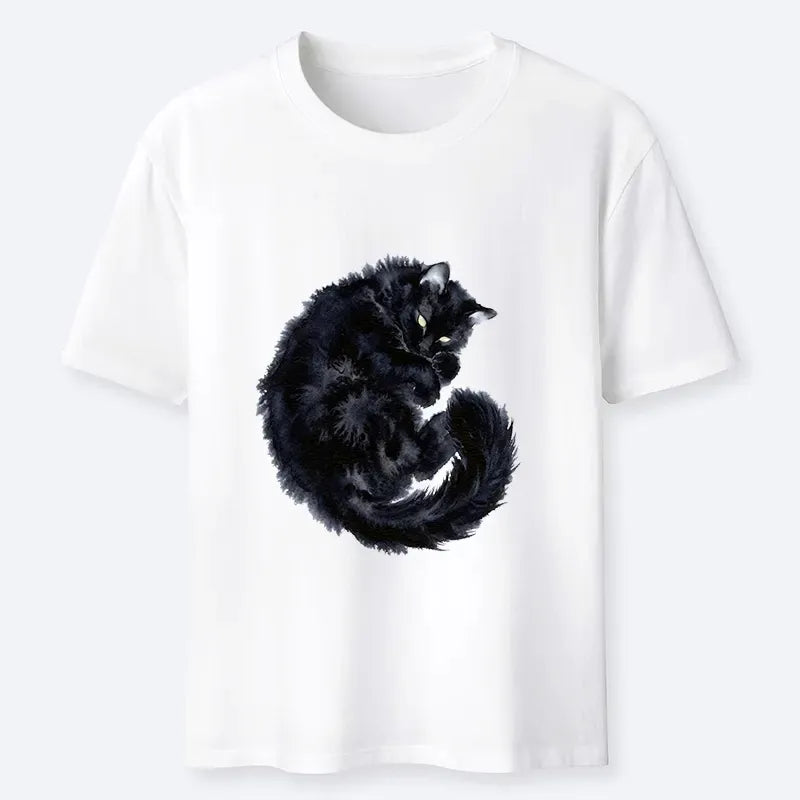 Kyoto-Lion Dark Cat Rest Mode Classic T-Shirt
