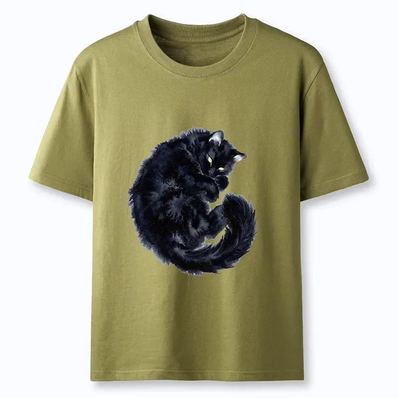 Kyoto-Lion Dark Cat Rest Mode Classic T-Shirt