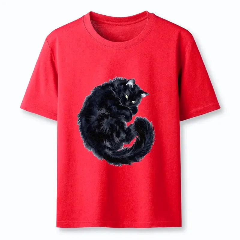 Kyoto-Lion Dark Cat Rest Mode Classic T-Shirt