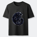 Dark cat rest mode unisex tee