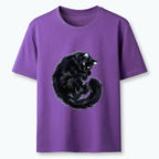 Dark cat rest mode unisex tee