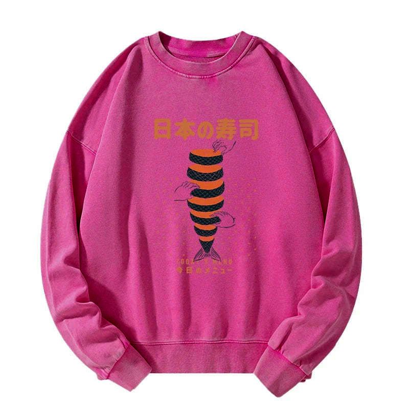 Kyoto-Lion Today's Menu Washed Sweatshirt