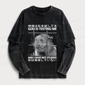 Kyoto-Lion God Is Testing Me Washed Double Layer T-Shirt
