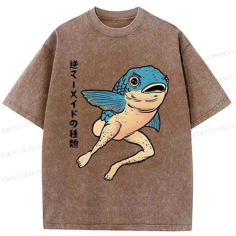 Kyoto-Lion Types Of Reverse Mode Washed T-Shirt