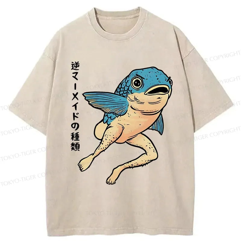 Kyoto Lion Japanese Washed T-Shirt on Sale
