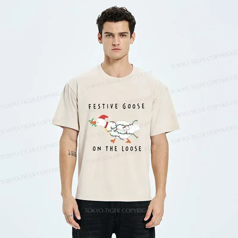 Funny Stupid Goose Christmas T-Shirt Gift Idea