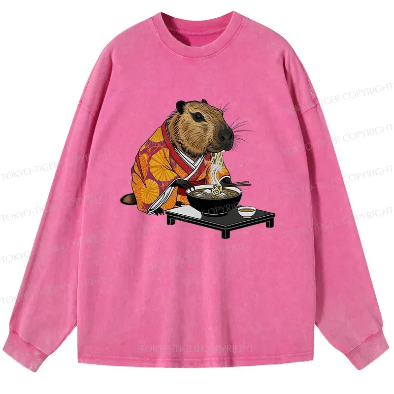 Best Seller Cute Capybara Eating Ramen T-Shirt