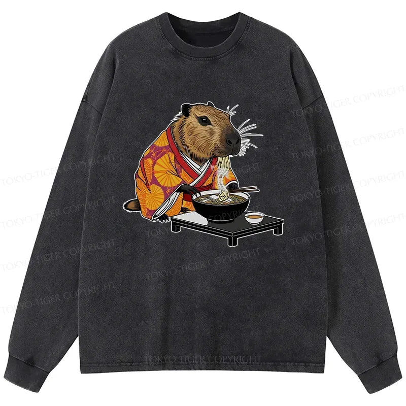 Japanese Kyoto-Lion Washed Long Sleeve Tee