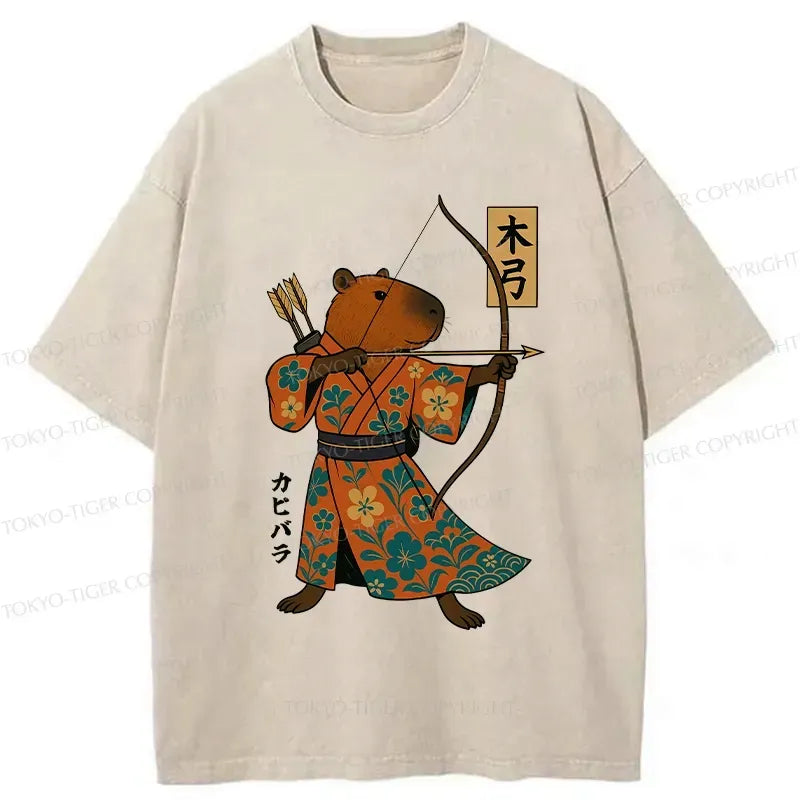 Trendy Japanese Capybara Archery Shirt