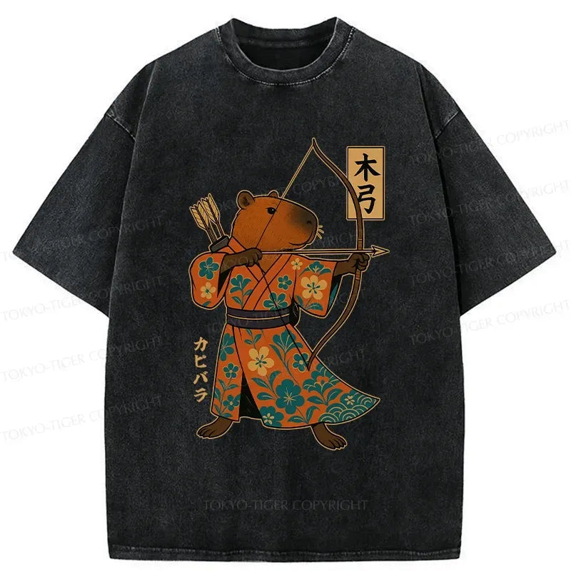 Trendy Japanese Capybara Archery Shirt