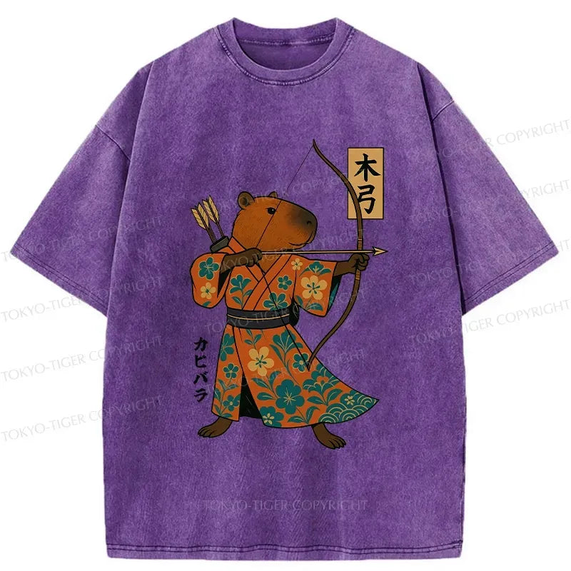 Trendy Japanese Capybara Archery Shirt