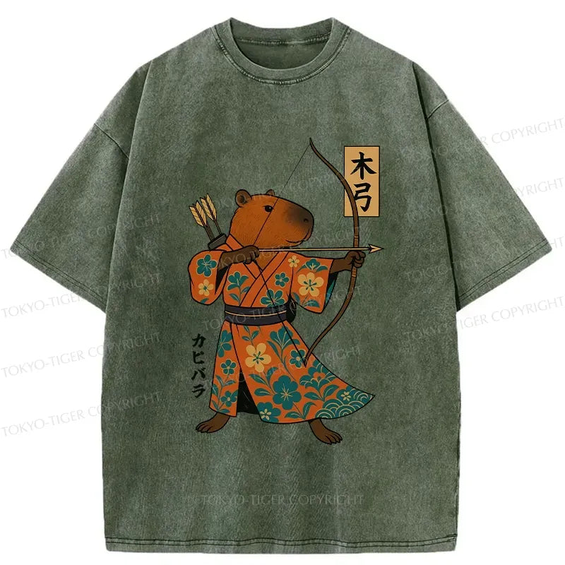 Trendy Japanese Capybara Archery Shirt