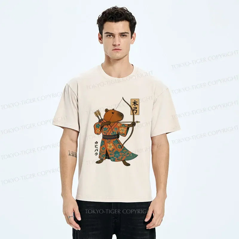 Trendy Japanese Capybara Archery Shirt