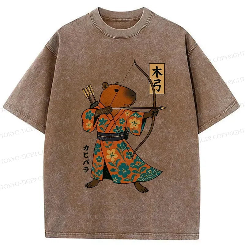 Trendy Japanese Capybara Archery Shirt