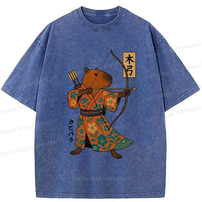 Trendy Japanese Capybara Archery Shirt