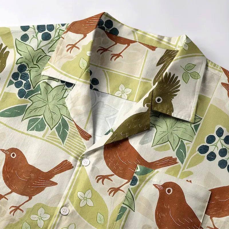 Kyoto-Lion Harmony Of Flowers And Birds Aloha Hawaiian Shirt