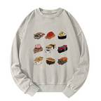 cute cat sushi sweatshirt for japanese style
