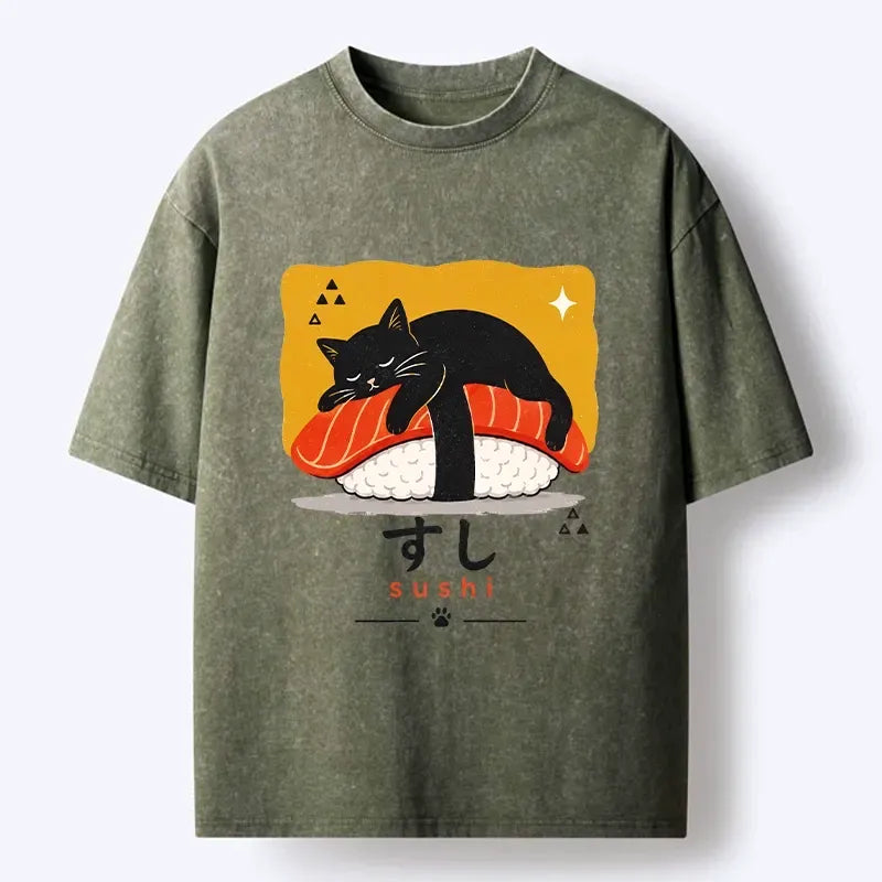Kyoto-Lion Napping Cat Shirt Limited Edition