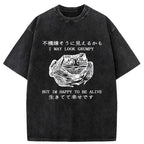 Japanese Calm Frog Washed T-Shirt