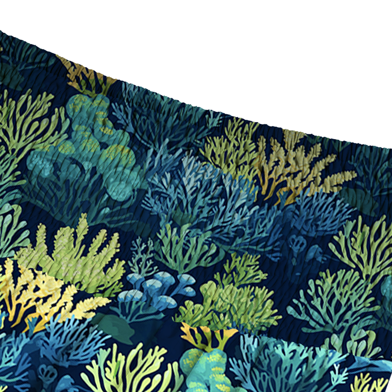 Underwater Coral Reef Print Skirt for Beach