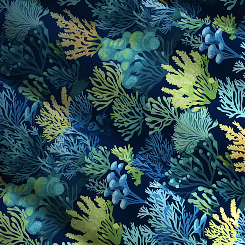 Kyoto-Lion Underwater Coral Reef Maxi Skirt