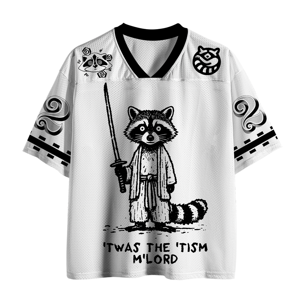 Samurai Raccoon Mesh Jersey for Casual Wear