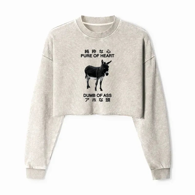 Funny Kyoto Lion crop sweatshirt on sale