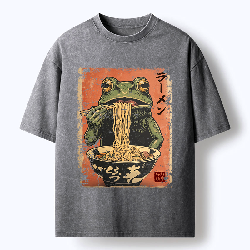 Japanese Ramen Frog T-Shirt for Gift Idea