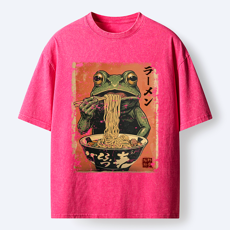 Japanese Ramen Frog T-Shirt for Gift Idea