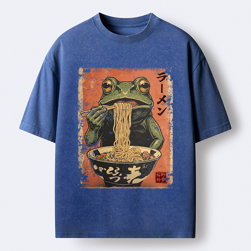 Japanese Ramen Frog T-Shirt for Gift Idea