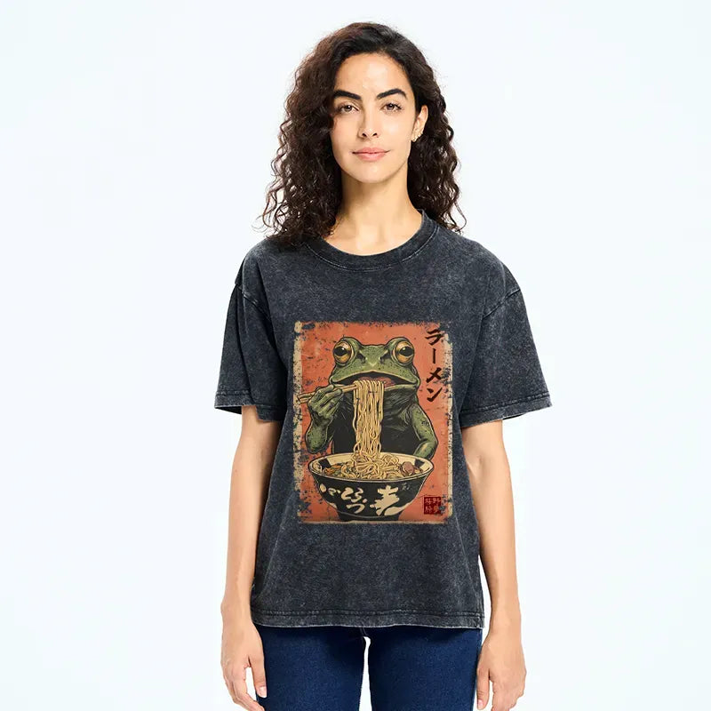 Washed Japanese T-Shirt on Sale for Vacation