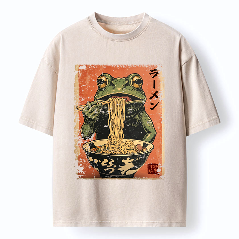 Japanese Ramen Frog T-Shirt for Gift Idea