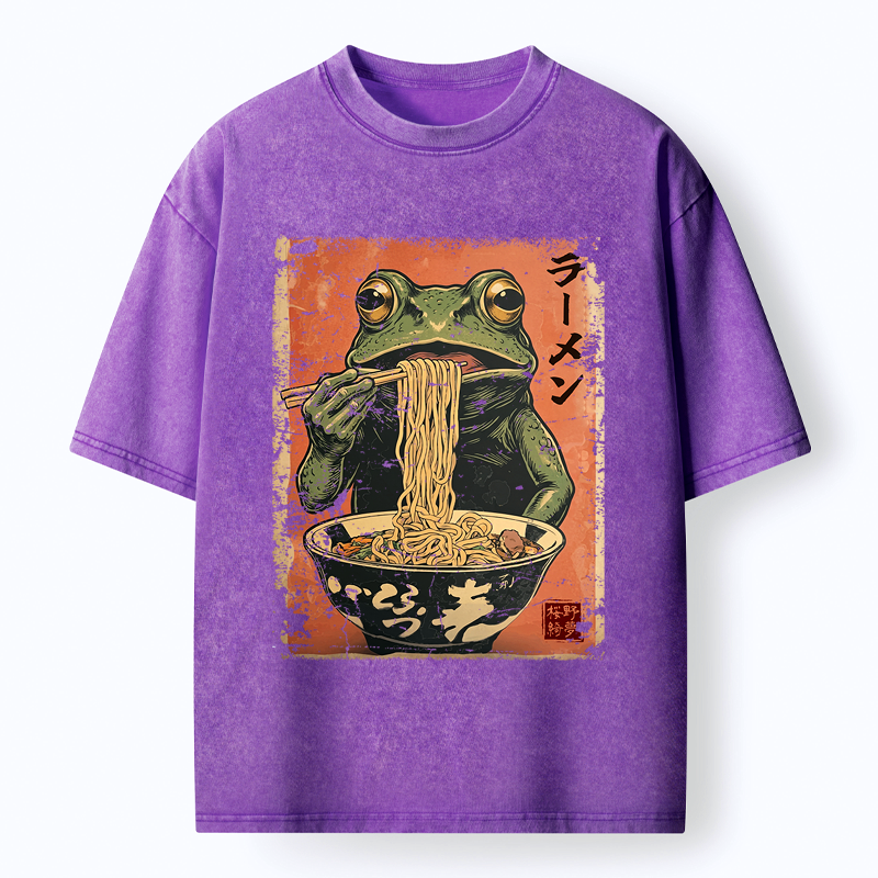 Japanese Ramen Frog T-Shirt for Gift Idea