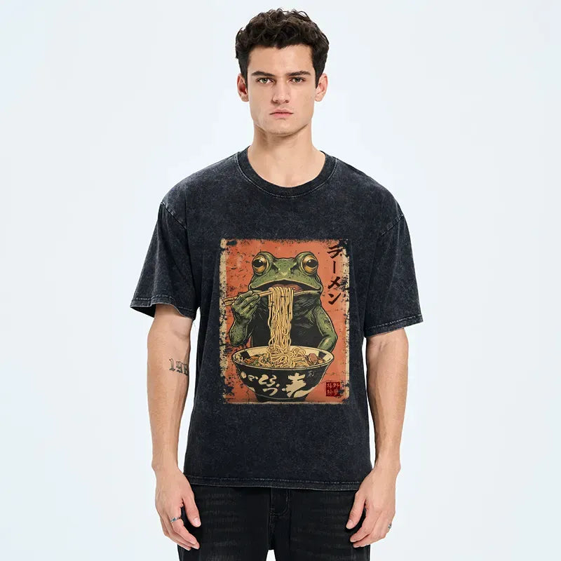 Washed Japanese T-Shirt on Sale for Vacation