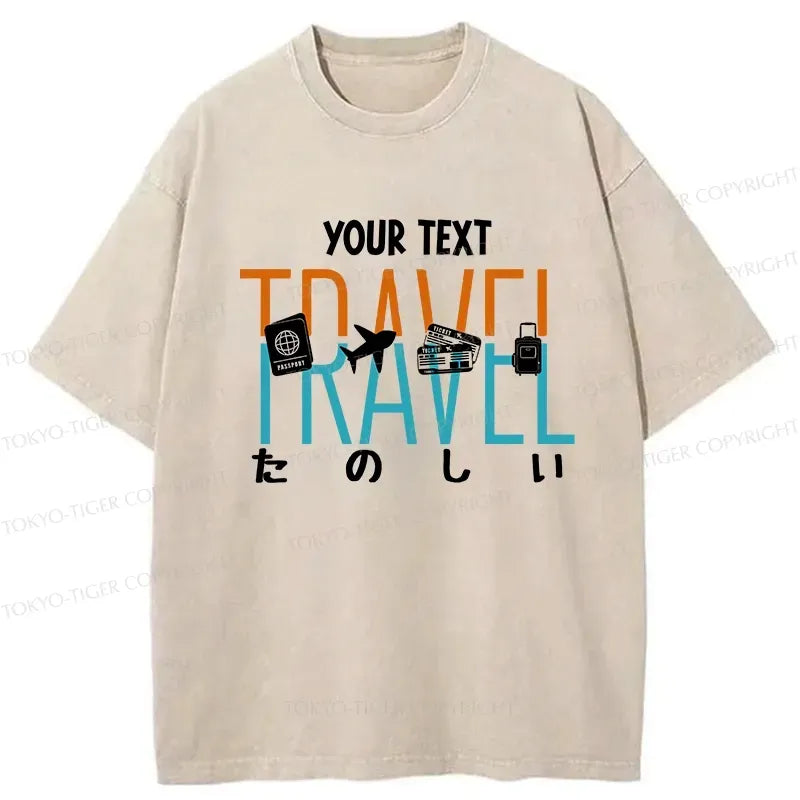 Kyoto-Lion Your Travel Destination Washed T-Shirt