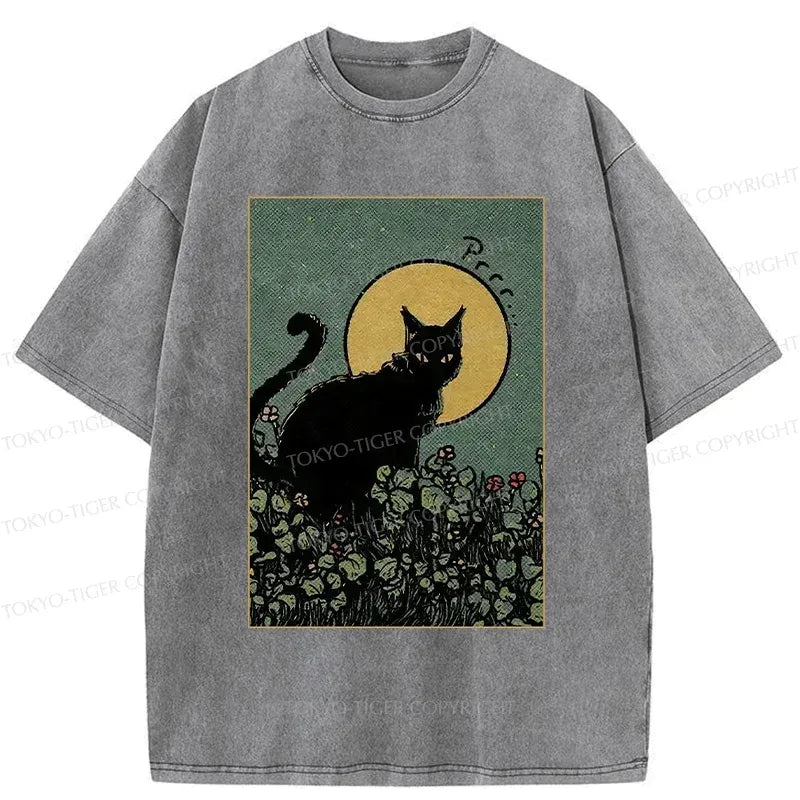 Black Cat T-Shirt for Daily Wear